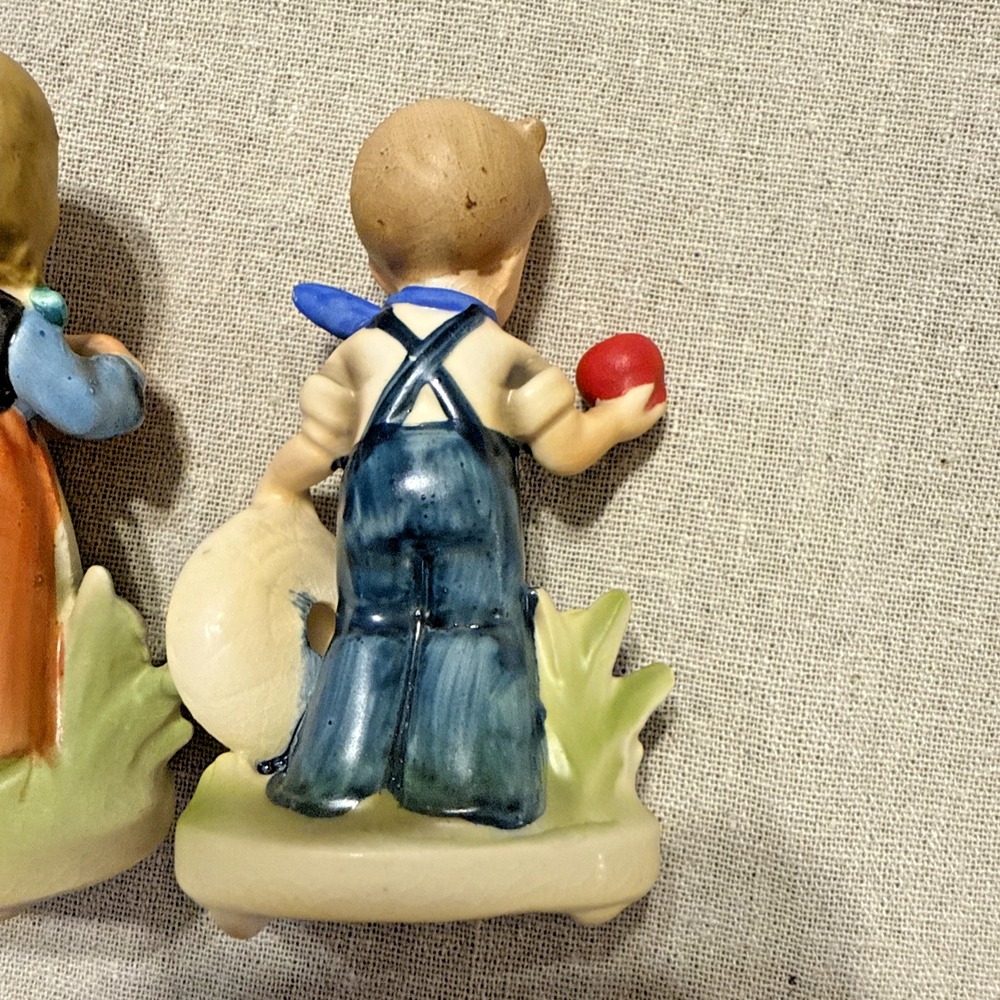 Set Vintage Napcoware Porcelain Boy & Girl Figurines C7364‎  Japan - Picture 9 of 11